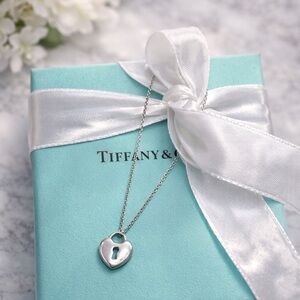 Authentic Tiffany & Co Mini Heart Padlock Necklace